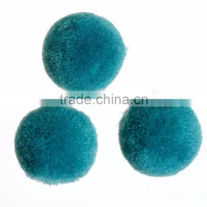 DIY Craft Decoration Peacock Green Round Cashmere Pom Pom Balls thumbnail-1