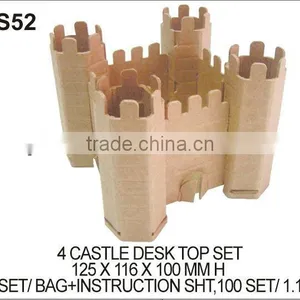 KID DIY MODEL (S52) 4 CASTLE DESK TOP SET thumbnail-1