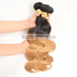 Wholesale Price 1b/27 Color Ombre Hair Weaves , Indian Hair thumbnail-6