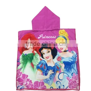 Cartoon Print Beach Microfiber Kids Hooded Towels thumbnail-3