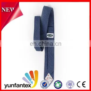 2017 Latest New Fashion Design Cotton Navy Blue Color Tie thumbnail-3