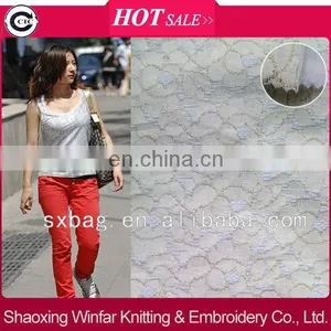 Combined Nylon With Mesh Dubai Fabric Embroidery for Dress Garment thumbnail-1