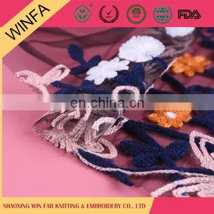 2016 Newest Beautiful Cheap Knit Poly Lace Embroidery Fabric thumbnail-1