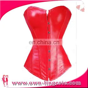 Wholesale Red Leather Corset Tops to Wear Out Corset Tops To Wear Out thumbnail-2