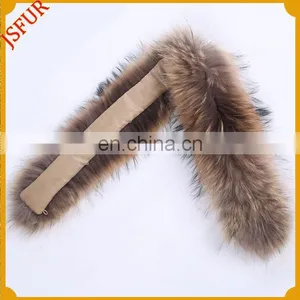 Fur Collar For Jacket/Coat/Vest Genuine Raccoon Fur Collar thumbnail-3