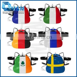 Funny and Fascinating Eco-friendly PP Flag Hat Football Supporter Helmet thumbnail-1