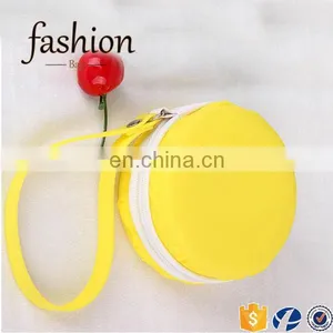 CR Best Selling Products in Europe Earphone Bag Lovely Round Shape Yellow Fashion Noble Squeeze Coin Purse thumbnail-1