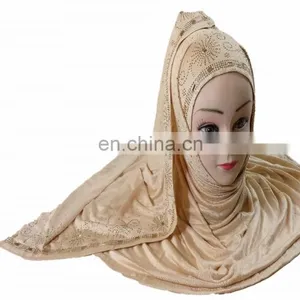 Caramel Beige Color Casual Party Wear Stoles Scarf Hijab 2017 / Party Wear Scarf Stoles Scarves (scarves Scarf Stoles Hijab) thumbnail-1