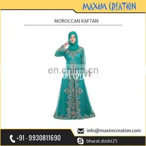 Superior Quality Material Made Moroccan Kaftan Having Hand Embroidery Available at Affordable Rate thumbnail-1