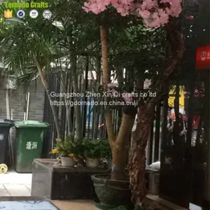 New Arrival Factory Direct Wedding Decor Natural Bending Trunk Artificial Silk Trees Cherry Blossoms thumbnail-2