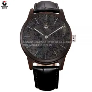 XINBOQIN Factory Custom LOGO Stylish for Men Luxury Movt Quartz Natural Stone Dial Wood Watch thumbnail-1