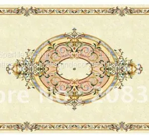 Manufacture Custom Made Hotel Lobby Flooring Design Natural Marble Waterjet Medallion Tiles thumbnail-3