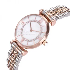 2019 Japan Quartz Analog Timepieces Stainless Steel Luxury Women Lady Watches Jewelry Wrist Watch thumbnail-2