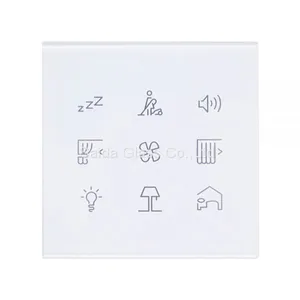 Customised 3mm Top Switch Tempered Glass With UV Printing for Smart Home thumbnail-4