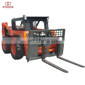 Agricultural Machine Skidsteer With Earth Bucket With Teeth thumbnail-2