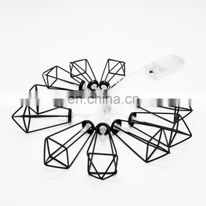 Rose Golden Diamond LED String Lights 10LEDS Metal Fairy Light String For Christmas Wedding Bedroom Light Battery Operated thumbnail-6