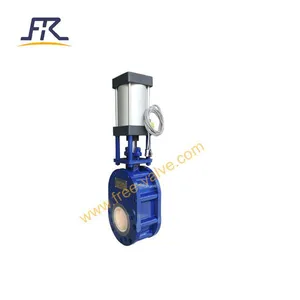 FRZ674TC Pneumatic Ceramic Double Disc Gate Valve thumbnail-2