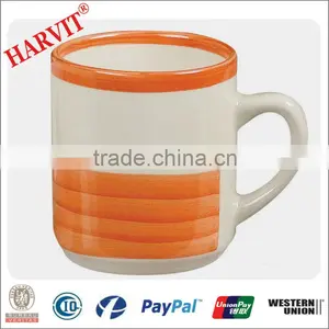 8oz Colorful Handpainting Mug/ceramic Cheap Mug/handpainted Mug/cheap Mug Price/stoneware Handpainted Mug thumbnail-1