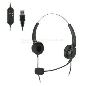 Hotrain FH13 USB Dual Side Customer Service Center Noise Reduction Headset thumbnail-1