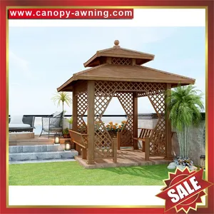 Hot Sale Outdoor Park Garden Aluminum Alu Circular Rounded Shape Roof Gazebo Pavilion Canopy Awning Shelter thumbnail-4