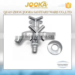 2 Way Basin Trough Sink Two Bibcock Tap Small Faucet for Washing Machine thumbnail-1