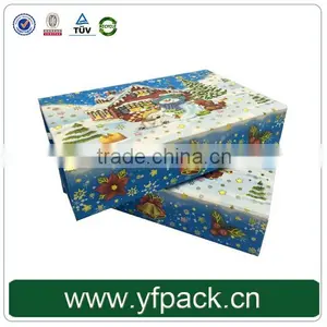 Creative Popular Foldable Full Color Glossy 3d Christmas Gift Box For Sale thumbnail-5