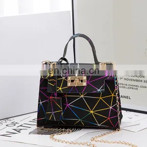 2021 Rhombus Lock Chain, Shoulder Messenger Female Bag Office Line Women New Arrive Handbag Purse Cross Body Purse/ thumbnail-2