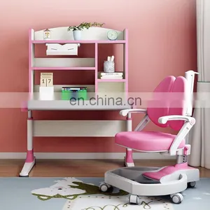 Mini Children's Solid Wood Learning Desk Primary School Students' Desk Chair Combination Set Can be Lifted thumbnail-4