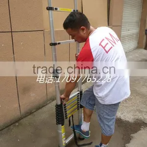 TELESCOPIC 3.2m ALUMINIUM DIY FOLDABLE EXTENDABLE BULIDERS MULTI PURPOSE LADDER thumbnail-5