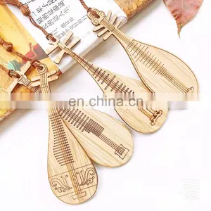 Custom Personalized Engraved Blank Wood Bookmarker Islamic Natural Handmade Craft Hollow Creative Chinese Style Wooden Bookmark thumbnail-4