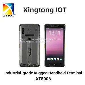 XT8006 Android 9.0 PDA Barcode Scanner 1D 2D QR Code Scanner IP66 Wifi 4G Keyboard NFC PDA Data Terminal thumbnail-1