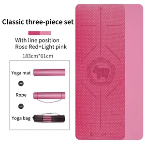 YiShengNuo Yoga Mats Good Quality Anti-slip Cork Tpe Yoga Mat With Logo thumbnail-3