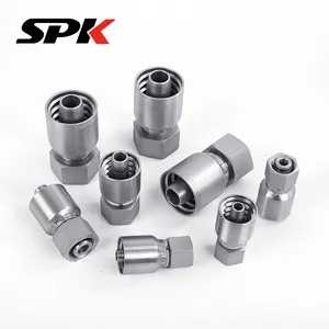 Parker One-Piece Hose Crimp Fittings, Series 43 Crimp Straight Fittings, High-Pressure Hydraulic Tube Crimp Straight Tube Fittings thumbnail-1