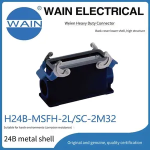 Wain Heavy-duty Connector, Corrosion-resistant, H24b-msfh-2l/sc-2m32 Metal 24b Shell Rectangular Connector, Aviation Plug thumbnail-1