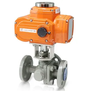 Manufacturer Direct Sales Electric Ball Valve Flange Three-way Ball Valve thumbnail-3