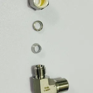 Precision 90° Elbow Fitting Male NPT to Double Ferrule Tube Connection thumbnail-2