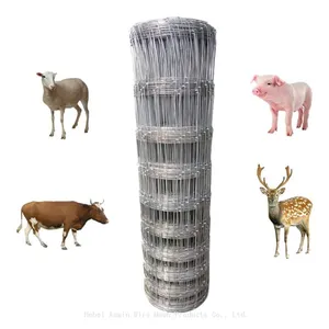 High Tensile Livestock Deer Goat Fence Hot Dipped Galvanized Farm Cattle Fence Woven Fixed Knot Grassland Fence for Sheep thumbnail-1