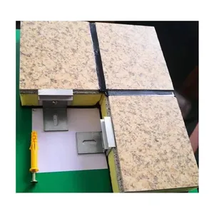 Insulation Materials Rock Wool Decorative Panel Thermal Heat Rock Wool Composite Board Insulation EPS Panels Sandwich thumbnail-4