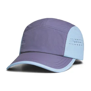 Customized Flat Brim Waterproof Breathable Quick-Drying 5 Panel Mountain Cap Baseball Cap Camp Caps thumbnail-2