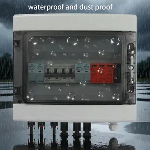 2 In 1 Out PV Combiner Box DC 1000V IP65 Waterproof Solar Junction Box With DC MCB & SPD Surge Protection for Household Solar Panel System thumbnail-4