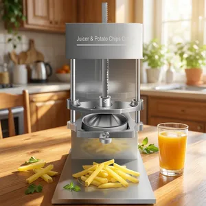 QD-H004 Industrial Vegetable Fruit Juicer Machine Multifunctional Potato Chip Slicer and French Fries Cutter for Snack Shops thumbnail-1