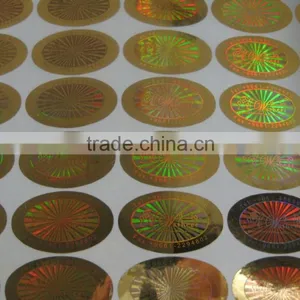 2015 Best Selling Products Golden Holographic Label Hologram Sticker thumbnail-1