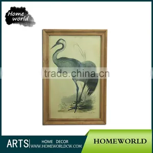 Antique Gray Traditional Bird Artistic Home Painting Design thumbnail-1