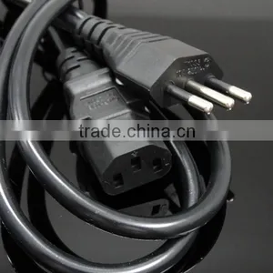 VDE ROHS Approved Attractive Quality Italy/Italian/Type L Power Cord Plug With IEC 320 C13 Ends thumbnail-3