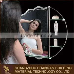 Home Decorative Bathroom Mirror With Stainless Steel Shelf thumbnail-3