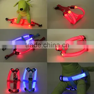 Teddy Supplies LED Luminescent Pet Leash Dog Collar Chest Harnesses thumbnail-1