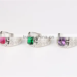 Custom 925 Sterling Silver Jewelry Men Amethyst Rings thumbnail-4