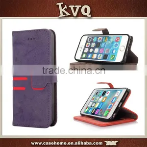 High Quality PU Leather Wallet Flip TPU Case for Iphone 6s 6s Plus thumbnail-1
