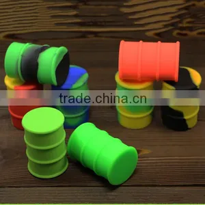 Customized Silicone Non-stick Container 26ml Concentrate Oil Silicone Wax Barrel Drum Silicone Weed Jar thumbnail-1