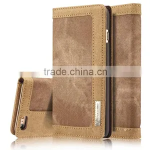 Caseme 006 Waterproof Wallet Jean Cloth Case for Iphone 6s/6 Flip Holder Case With Inner Card Slot for Iphone 6s/6 thumbnail-3